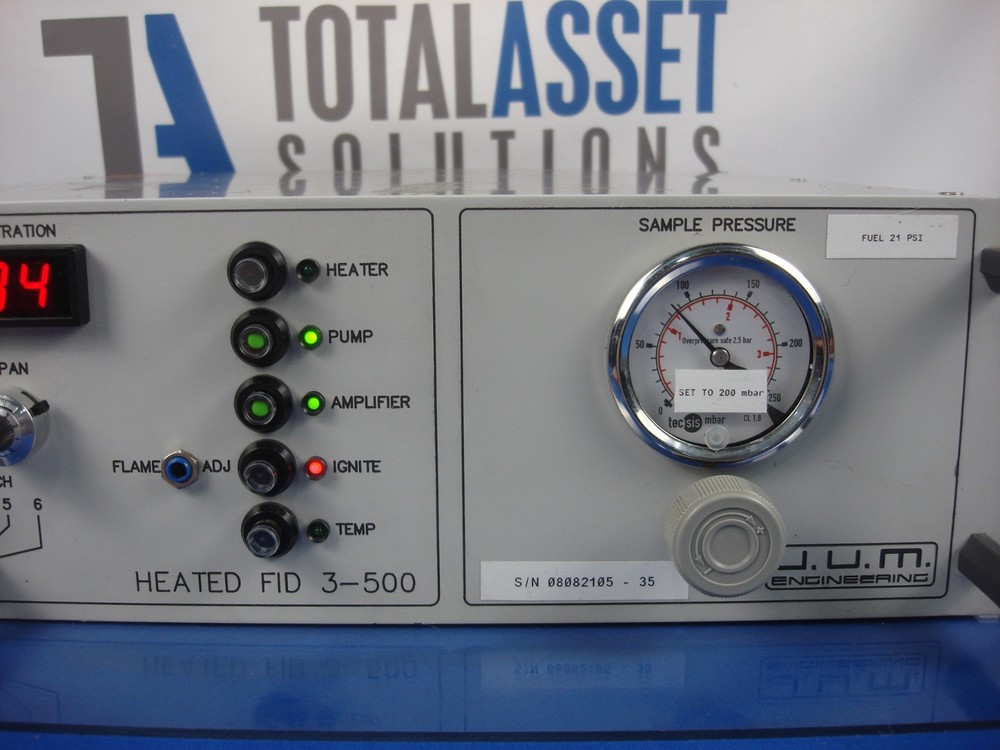 J.U.M Engineering Total Hydrocarbon Concentration Analyzer Model 3-500