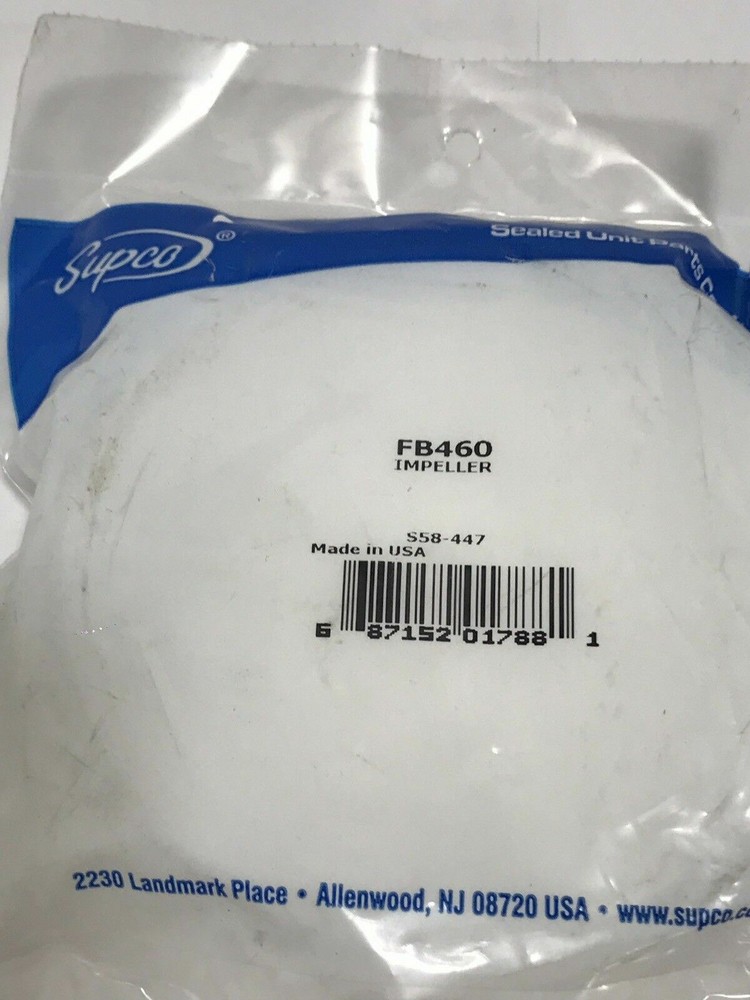 GENUINE OEM SUPCO FB460 IMPELLER S58-447