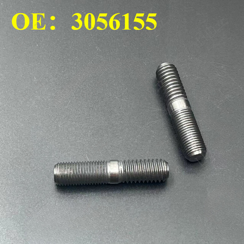 2 Pcs 3056155 Double End Plain Stud Fit For Cummins Engine N14 NT855