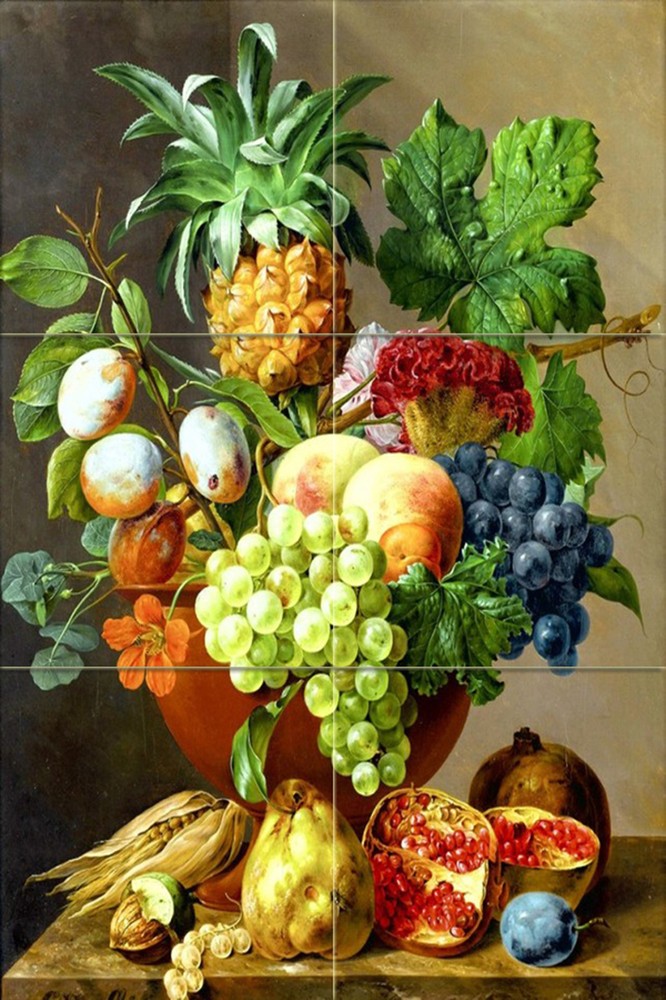 Still life fruit Tile Mural Kitchen Bathroom Wall Backsplash 8.5x12.75 Ceramic