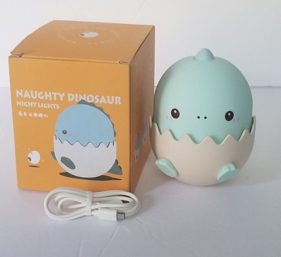 Naughty Dinosaur Night Light Changes Color When Pressed