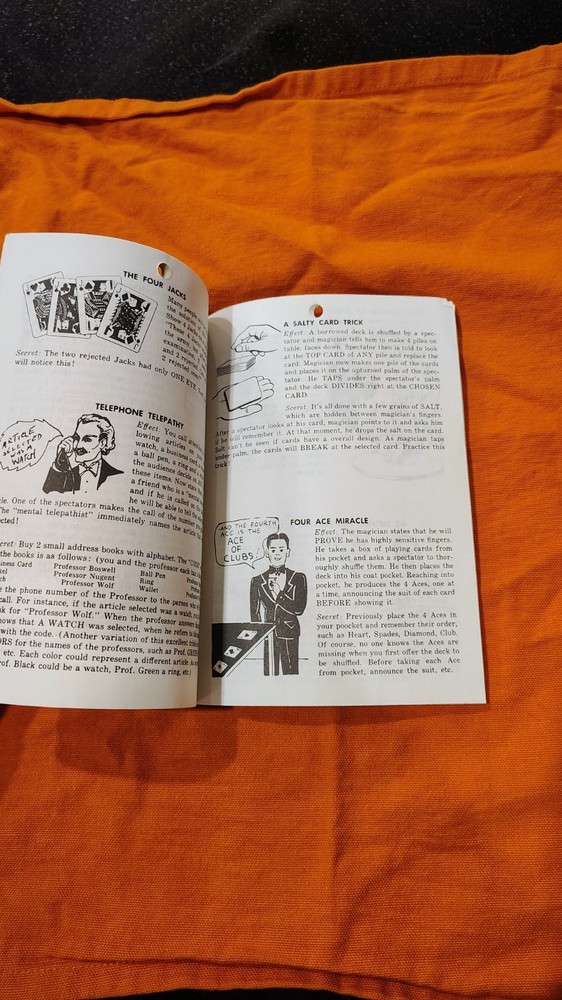 Simple Magic tricks vintage paperback Adams