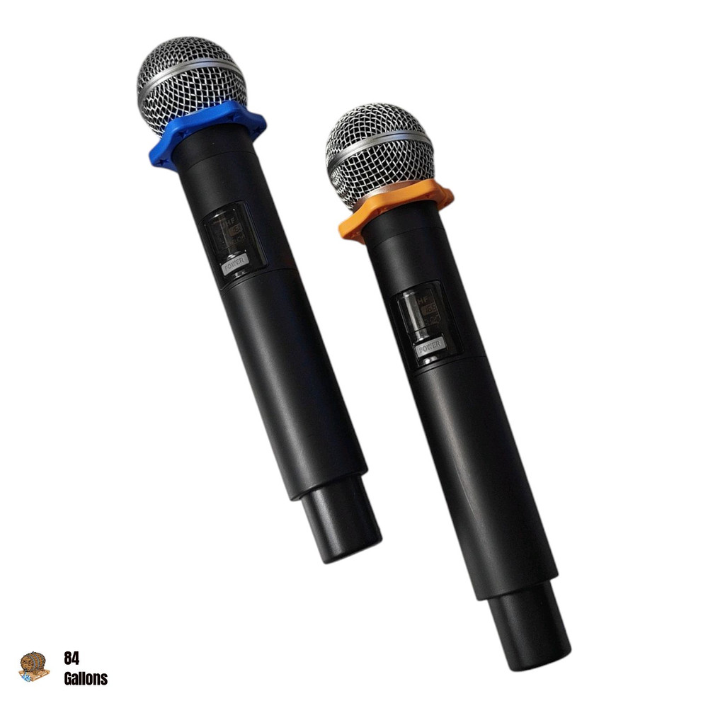 Retro Bluetooth Speaker & Karaoke Machine + Two Wireless Microphones (Black) S16