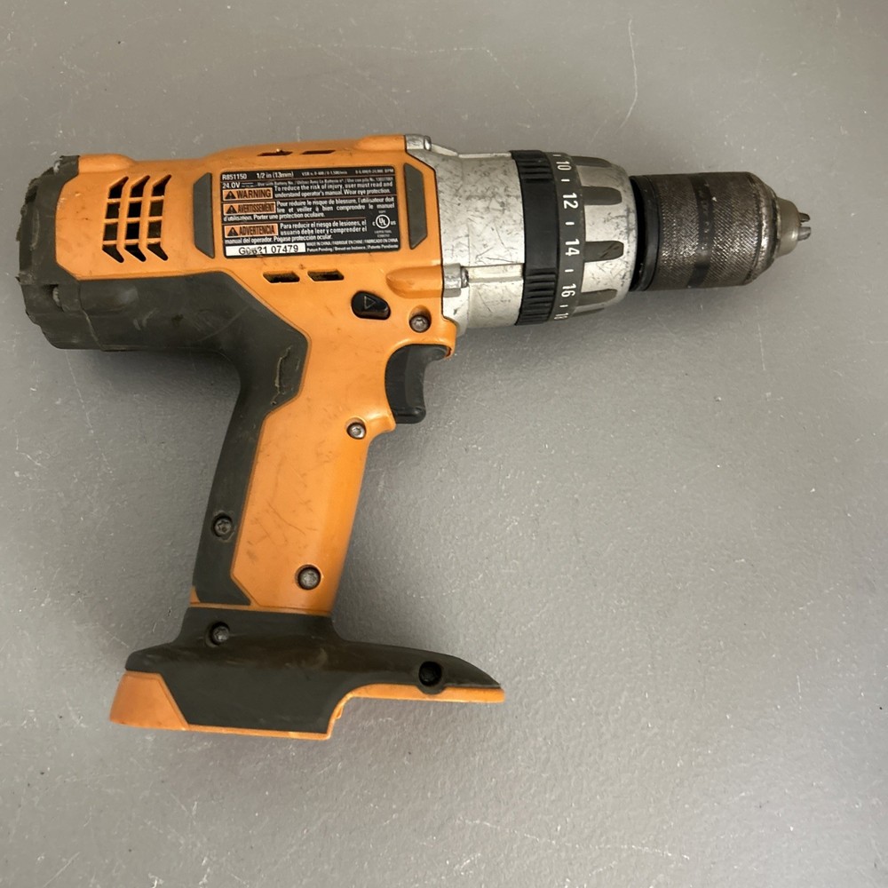 RIDGID 24V BATTERY POWERED CORDLESS HAMMER DRILL 2-speed- Drill Only