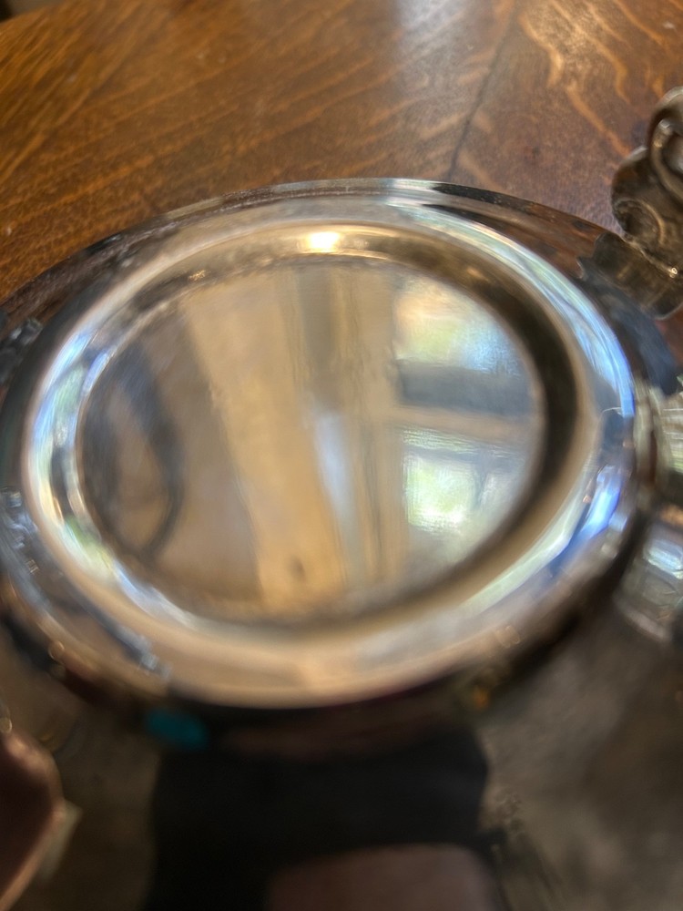 Vintage Ornate Silver-Plated Warming Dish With Scrolled Legs
