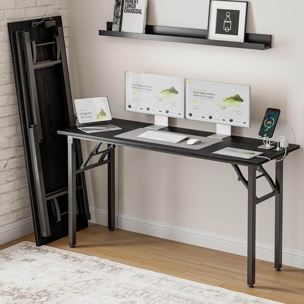 Small Folding Computer Desk – Portable 35.8 Inch Foldable Laptop Table