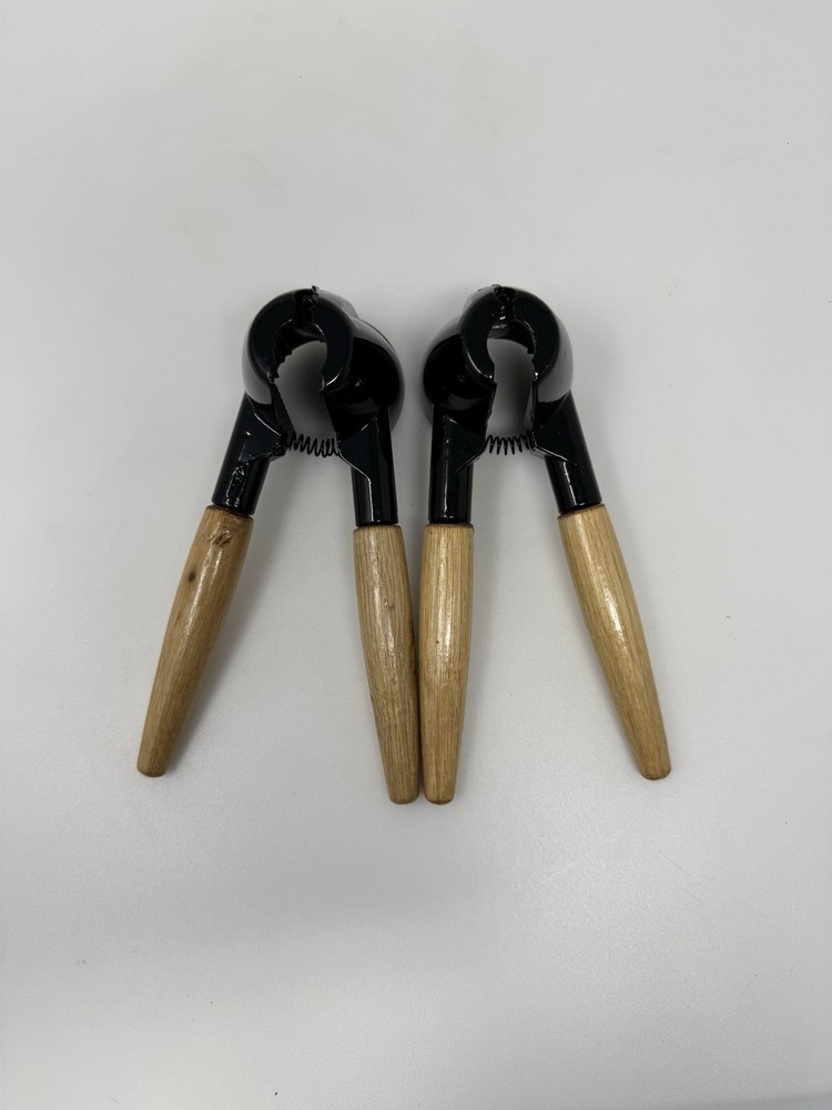 Nut Shell Cracker Tools (2) SUPER Nutcracker Handheld Pecans Walnuts Christmas
