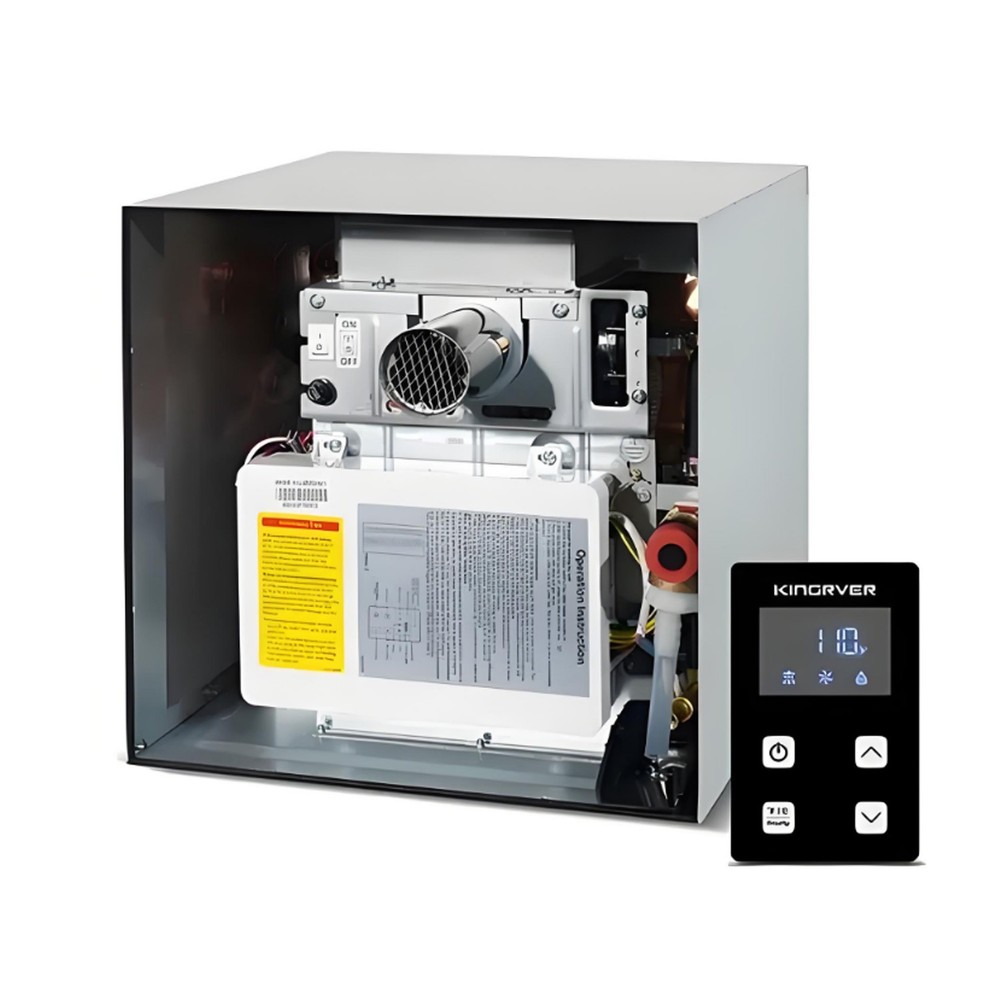 KingRVer 15"x18" RV Tankless Water Heater Propane 48,000 BTU w/Remote Controller