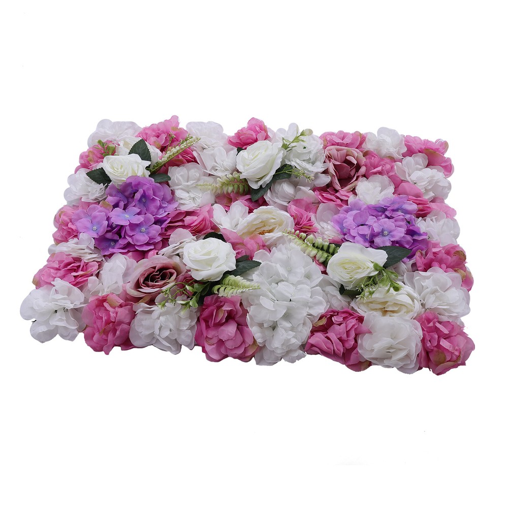 6PCS Artificial Hydrangea Flower Panel Wedding Party Background Wall Home Decor