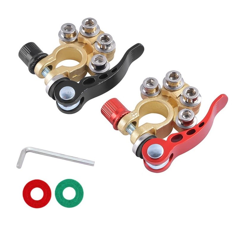 2Pcs Car Battery Terminals Connector Clamp Quick Release Adjust Disconnect Tool