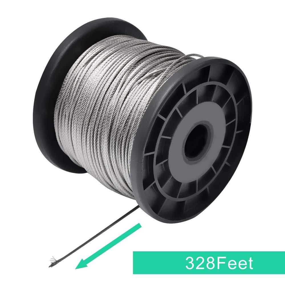 Wire Rope, 1/16 Stainless Steel 304 Cable, 328FT Length...
