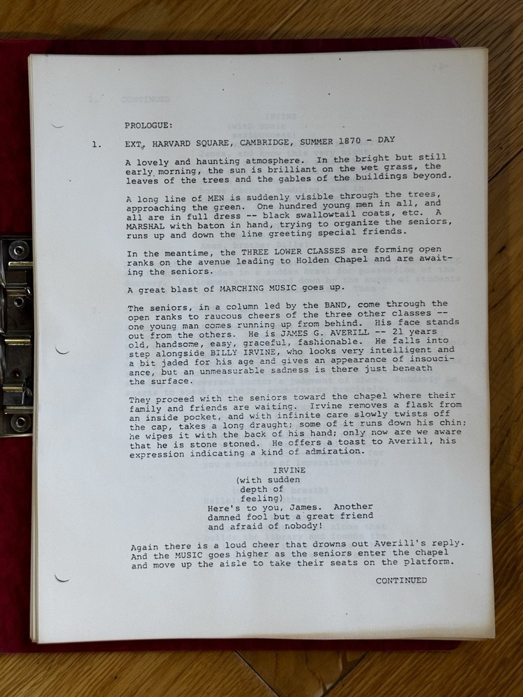 Michael Cimino Original Production Shooting Script For HEAVEN’S GATE 1979