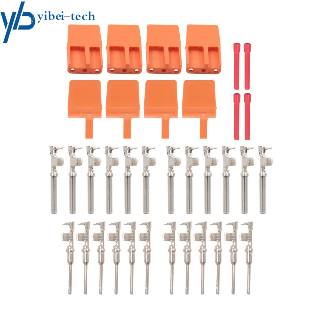 4Pcs 3 Pin Connectors Waterproof Electrical Wire Size 20 Solid Contacts 20-22AWG
