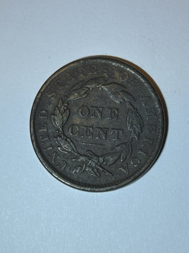 1837 Plain Cords Small Letters Coronet Matron Head Large Cent