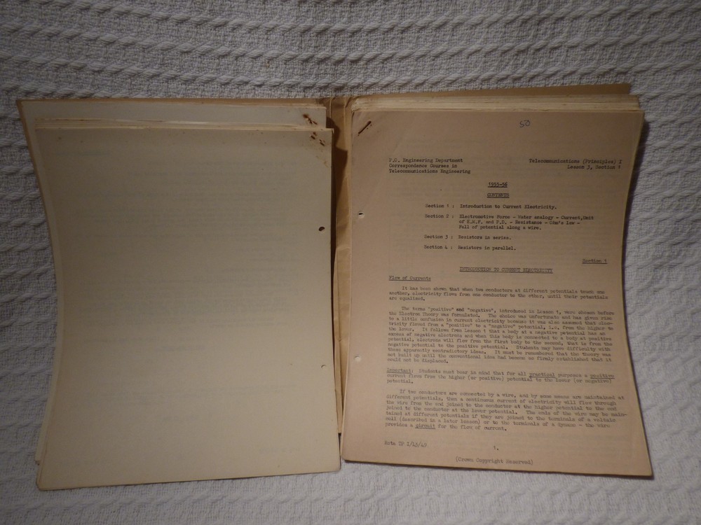 Post-WW2 1940s 1950s Royal Navy Engineering Training Notes Ephemera