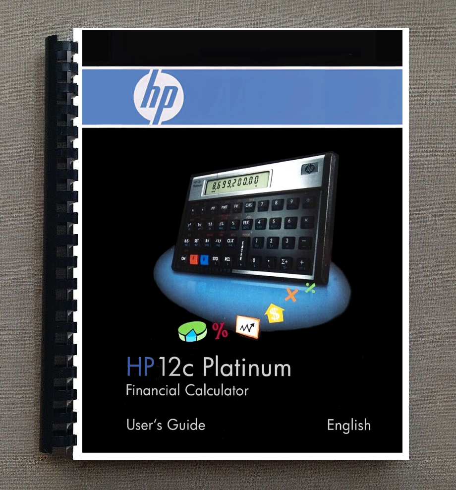 HP 12C Platinum User's Guide Manual