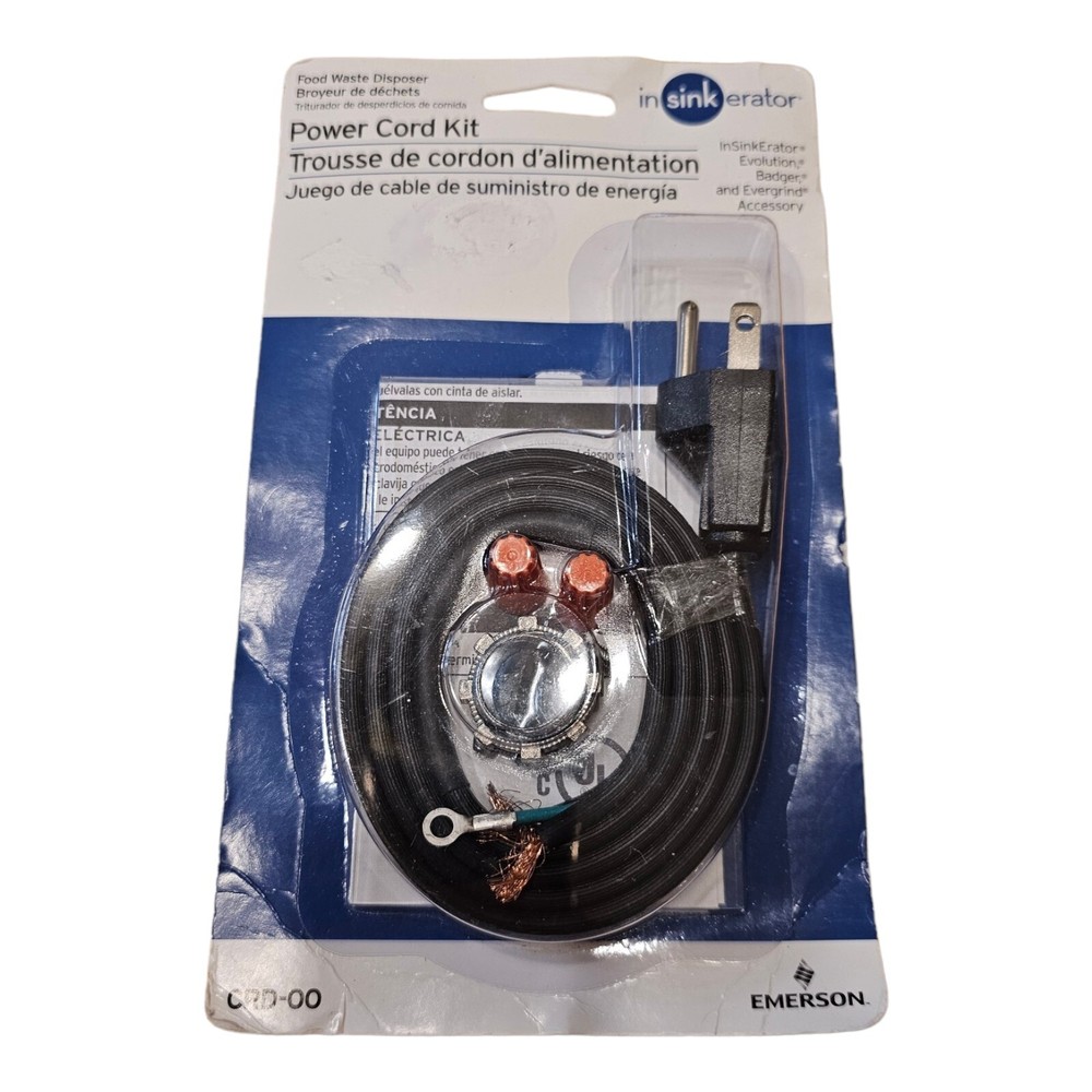 InSinkErator Garbage Disposal Power Cord Kit, CRD-00 , Black