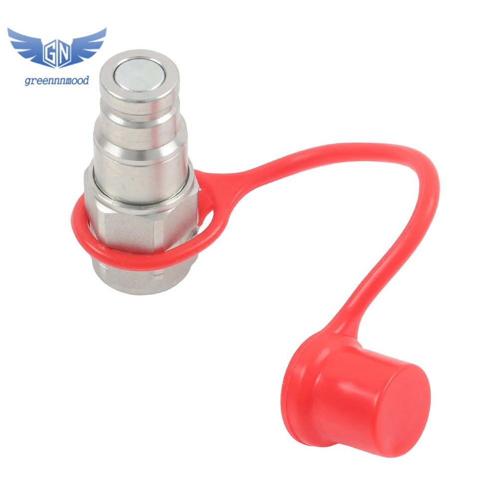 3/8" Flat Face Hydraulic Quick Connect Male Coupler Fitting, 3/8" NPT Thread