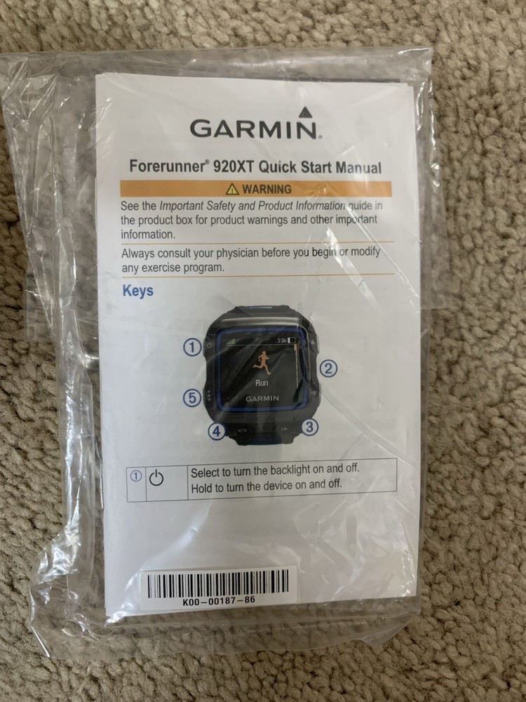 GARMIN FORERUNNER 920XT Red/White GPS Multisport Watch With Box