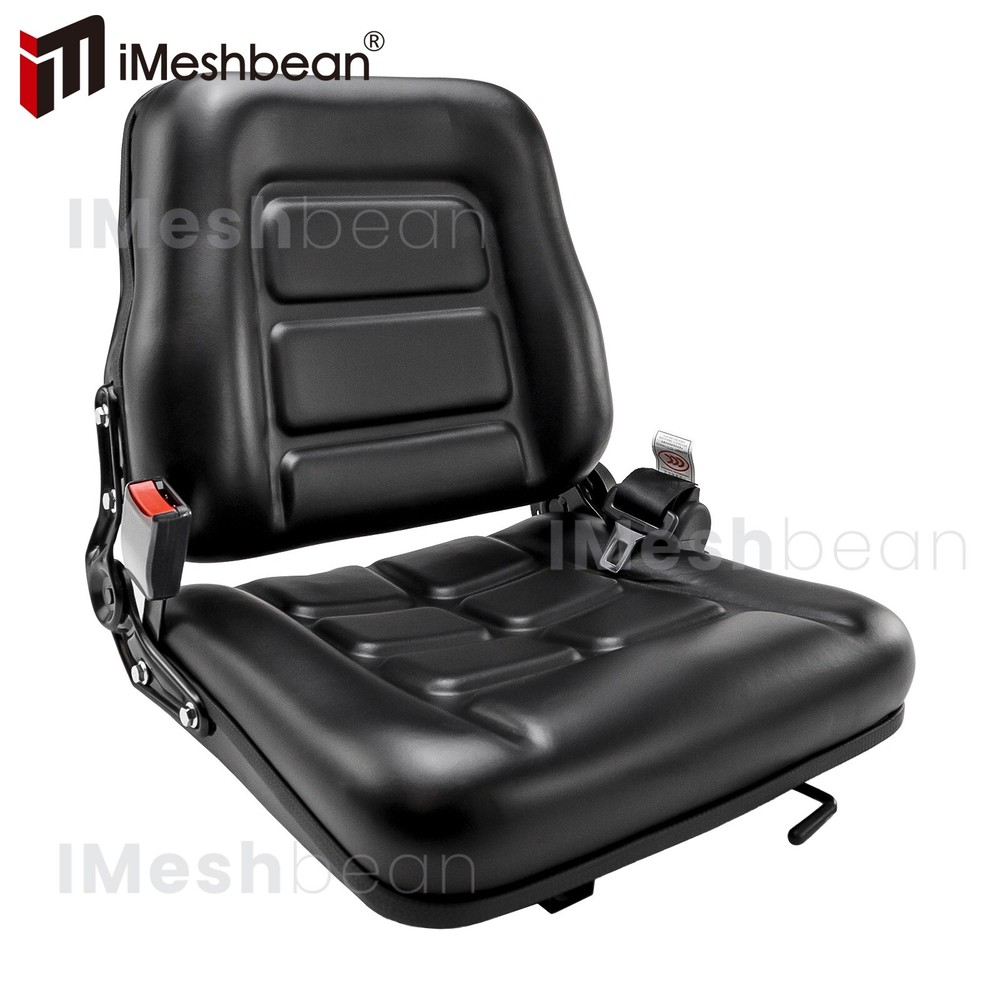 Excavator Tractor Forklift Seat Universal Adjustable Backrest Armrest Safty Belt