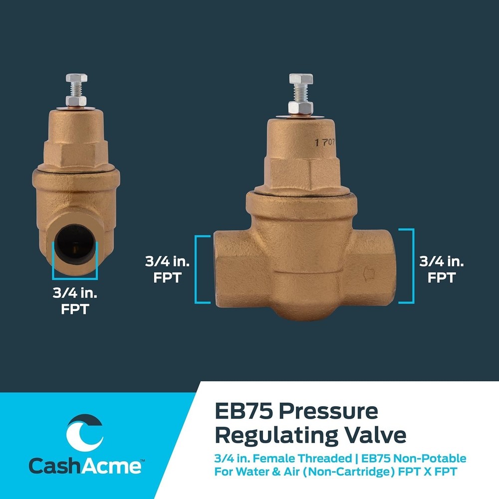 3/4 Inch EB75 FPT x FPT Pressure Regulator Valve (PRV), 45 PSI, 23000-0045