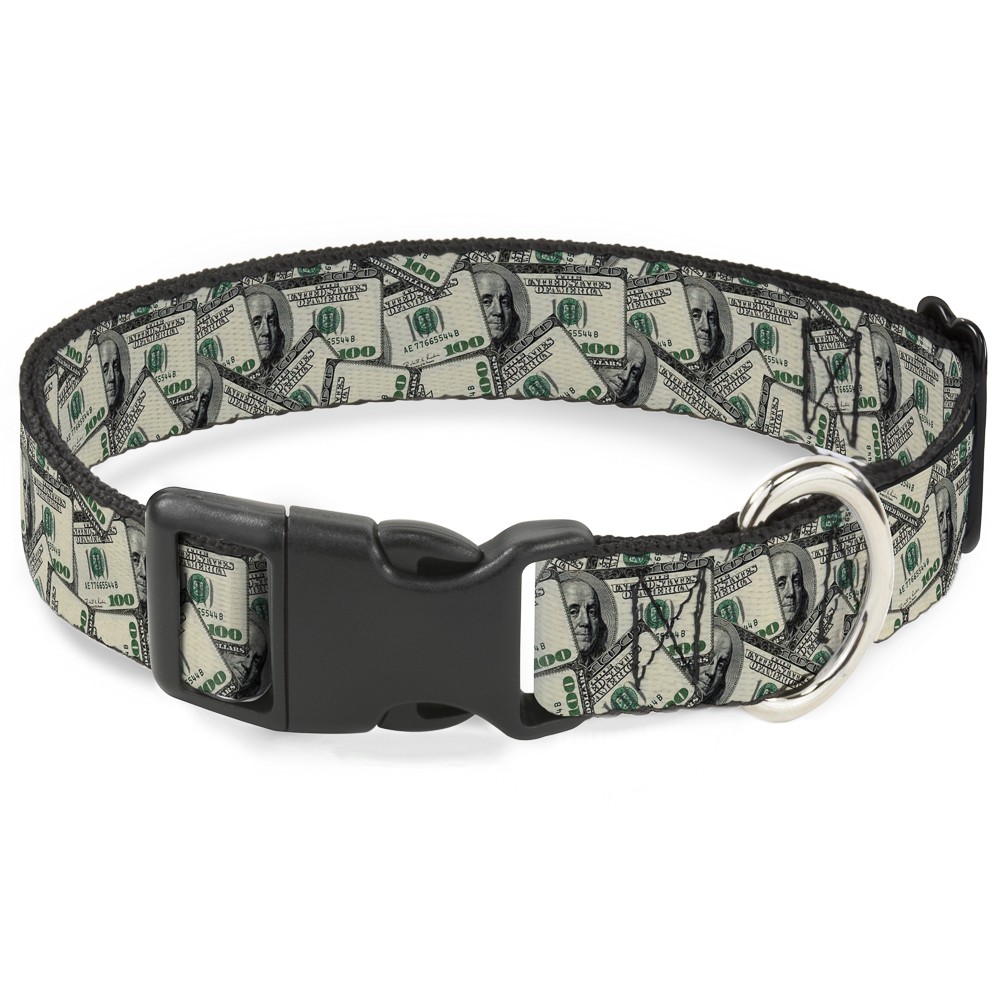 Plastic Clip Collar Benjamins Medium 11-16.5"
