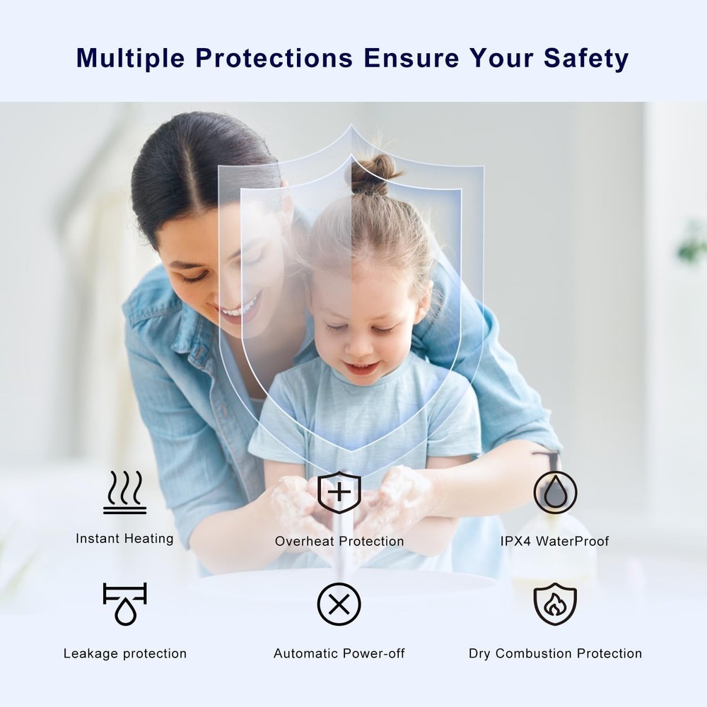 8KW Electric Tankless Hot Water Heater Instant Boiler Shower On Demand