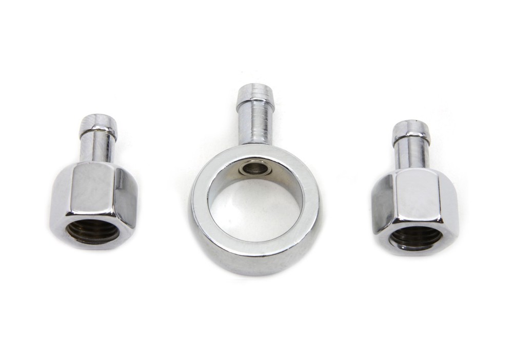Chrome Gas Tank Fitting Kit for Harley-Davidson