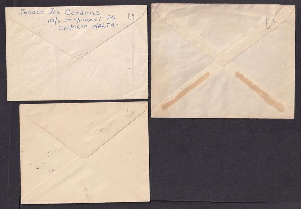Malta 1937-56 covers (3)