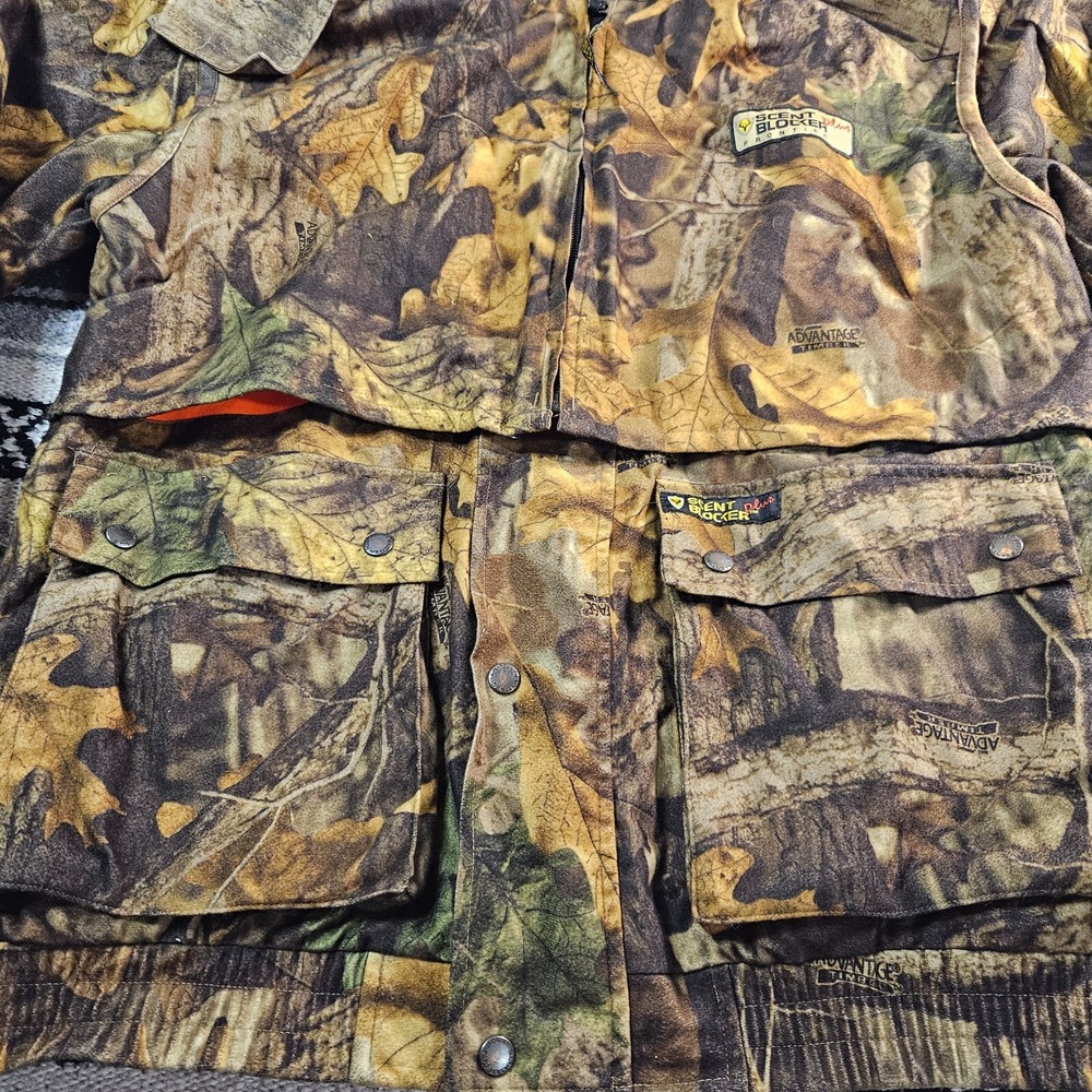 Frontier Hunting Jacket Mens Size M Scent Blocker Plus Camo Advantage Timber