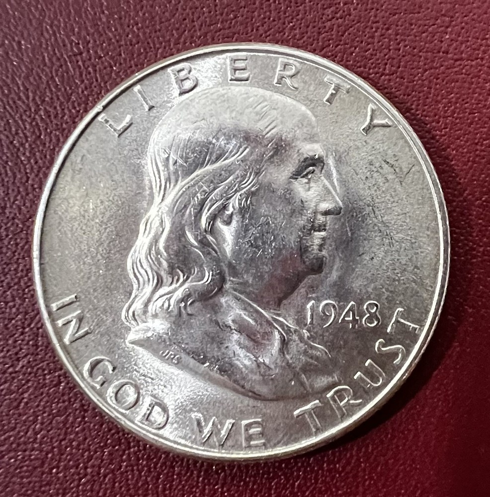 1948 D  FRANKLIN HALF DOLLAR - NICE COINS