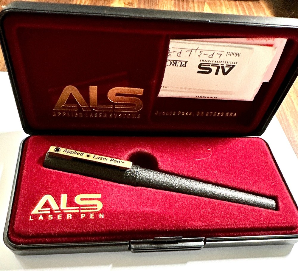VTG RARE Laser Pointer 1993 Applied Laser Designs ALS with OG Paperwork & Box