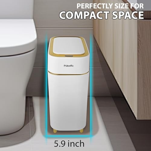 2.3 Gallon / 9L Automatic Adsorption Sensor Trash White-Automatic Adsorption