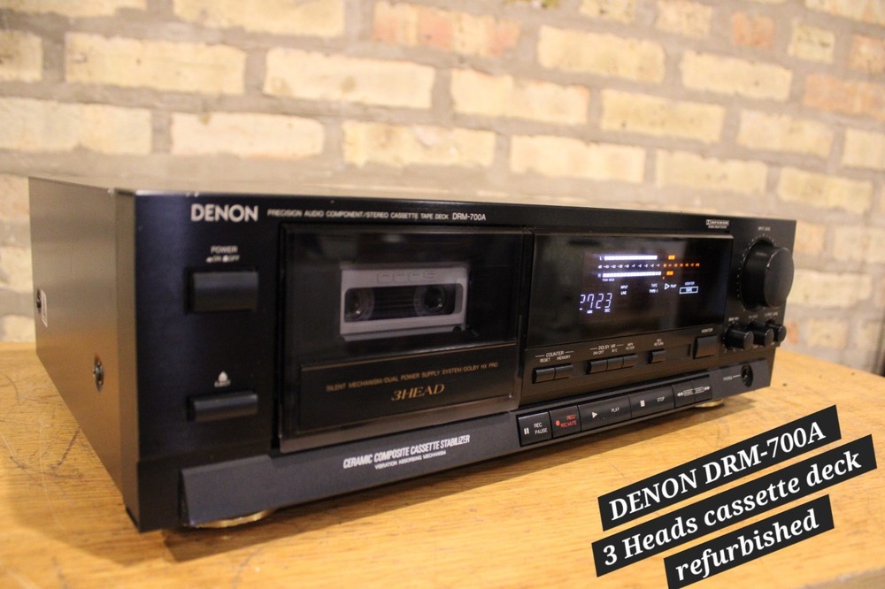 Denon DRM 700  3-HEAD cassette deck ,,SERVICED,, Full-functional