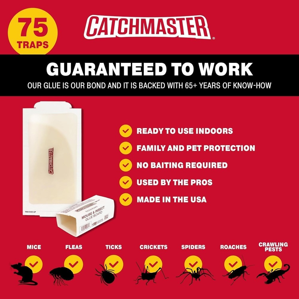Sticky Mouse & Insect Traps 75ct - Pest Control Solution
