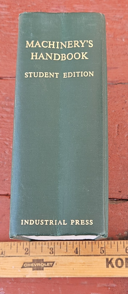 Machinery's Handbook 20th Edition Second Printing 1976 STUDENT EDITION