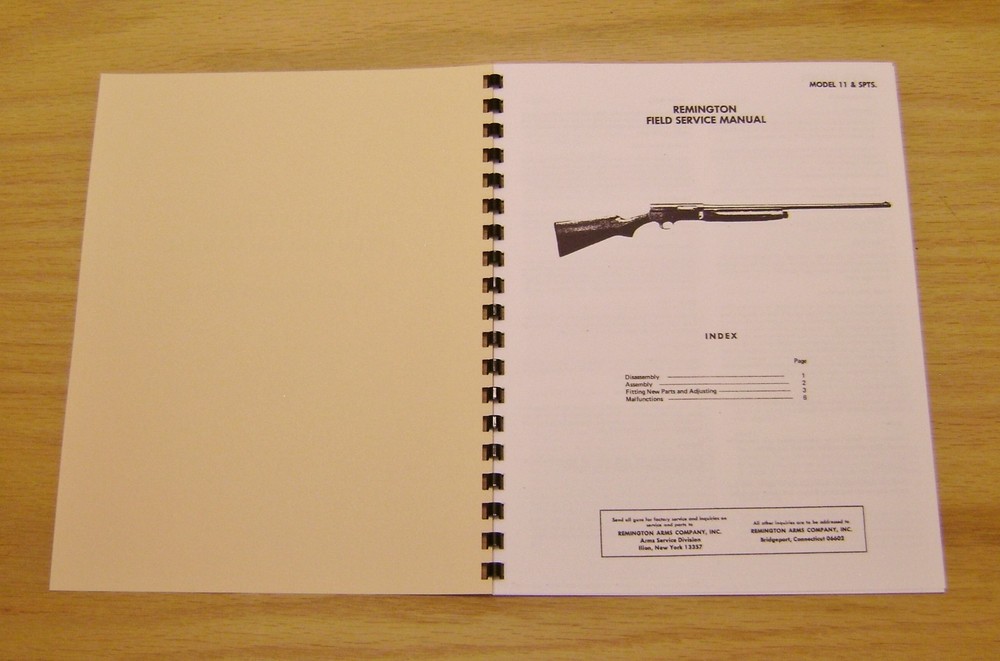 Remington Model 11 & SPTS. Gunsmith Manual - #34