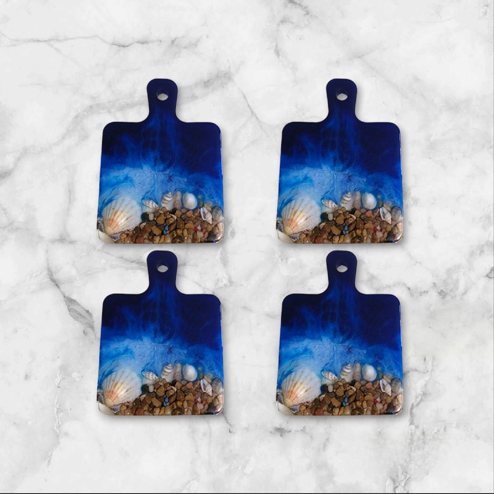 charcuterie board, With Coasters Set - Resin Handmade