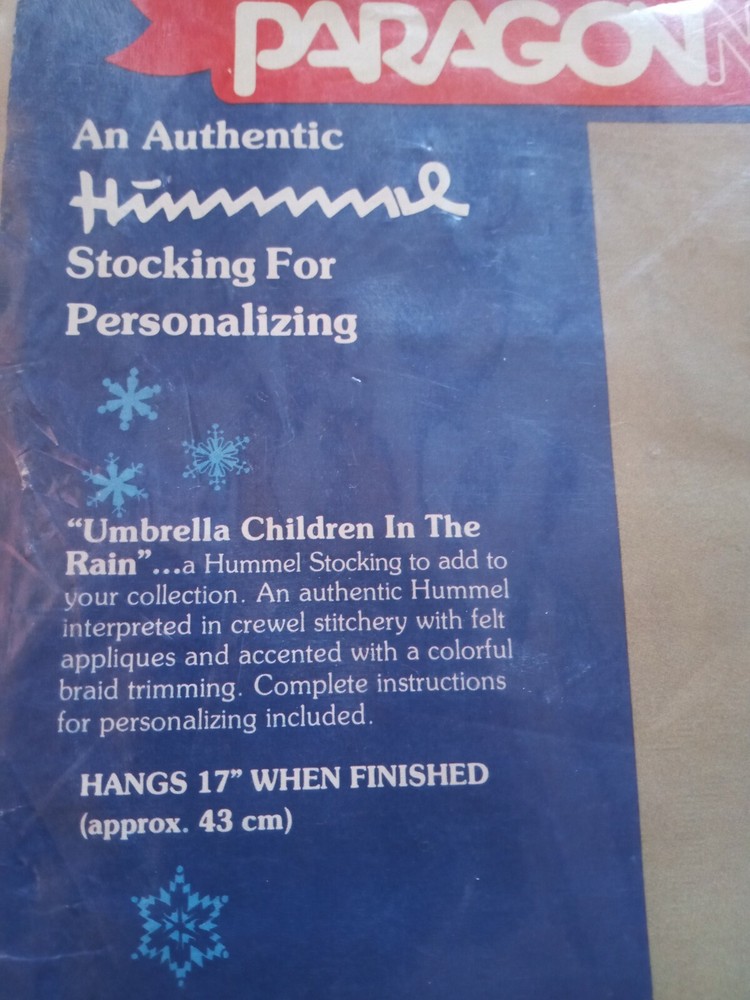 Vintage Paragon Needlework Authentic Hummel Stocking Craft Kit #6620 (25)