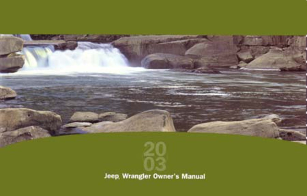 2003 Jeep Wrangler Owner's Manual