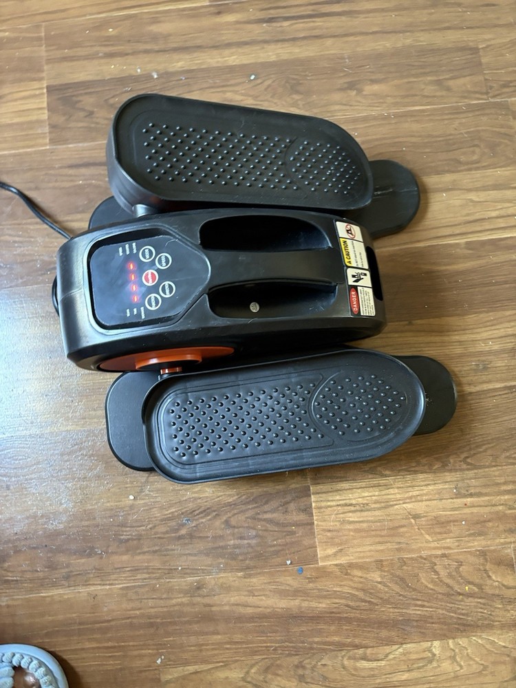 Under Desk Elliptical Electric,Low Impact Pedal Exerciser, Seated, Black Assembd