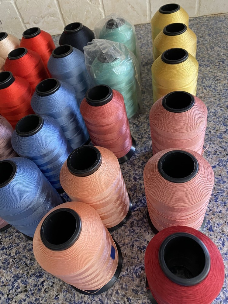 HOLLAND THREAD CO. Rod Wrapping Nylon Thread Spools Assorted Colors 1500 Yards