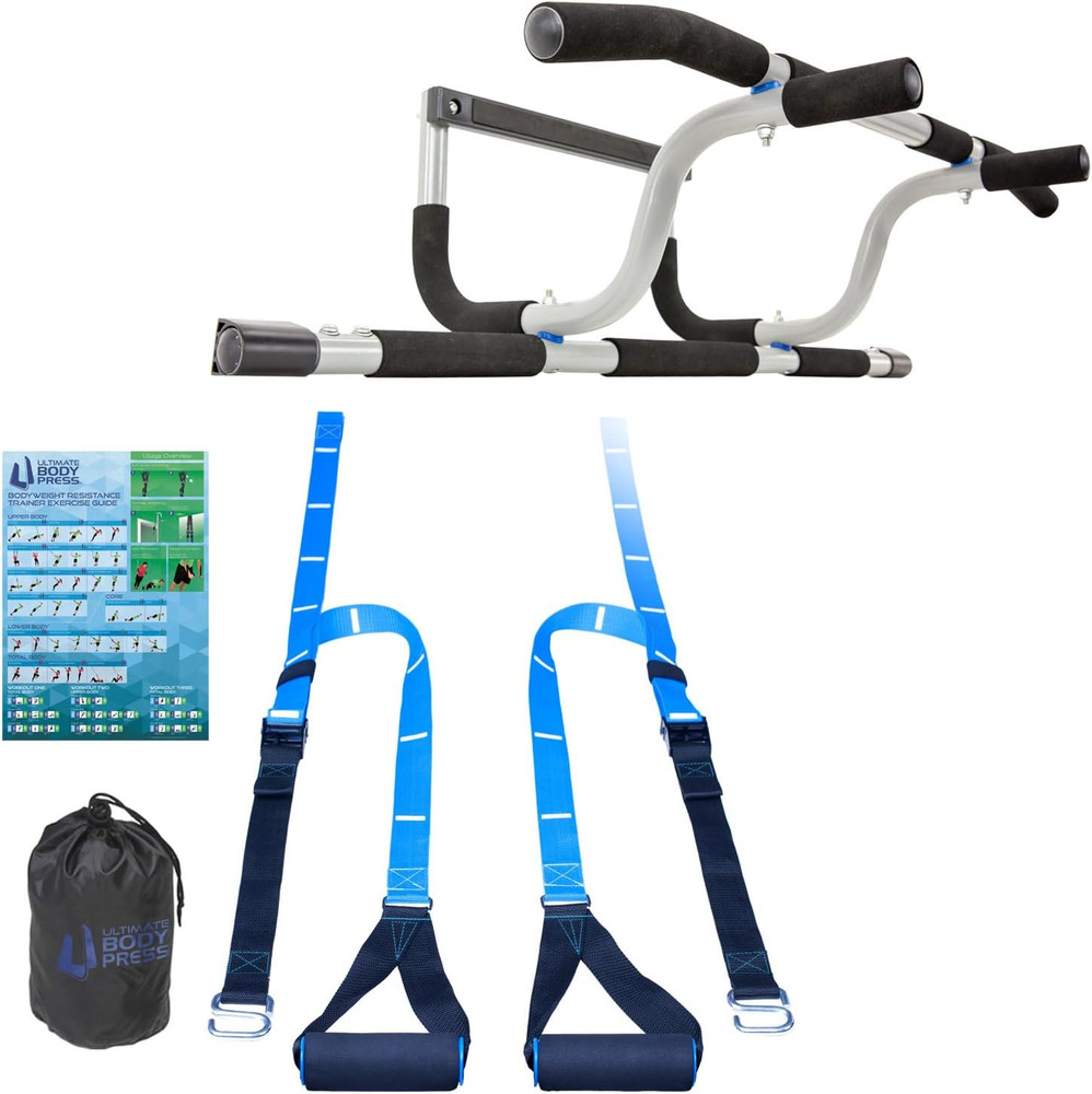 XL Doorway Pull up Bar with Elevated Bar & Adjustable Width