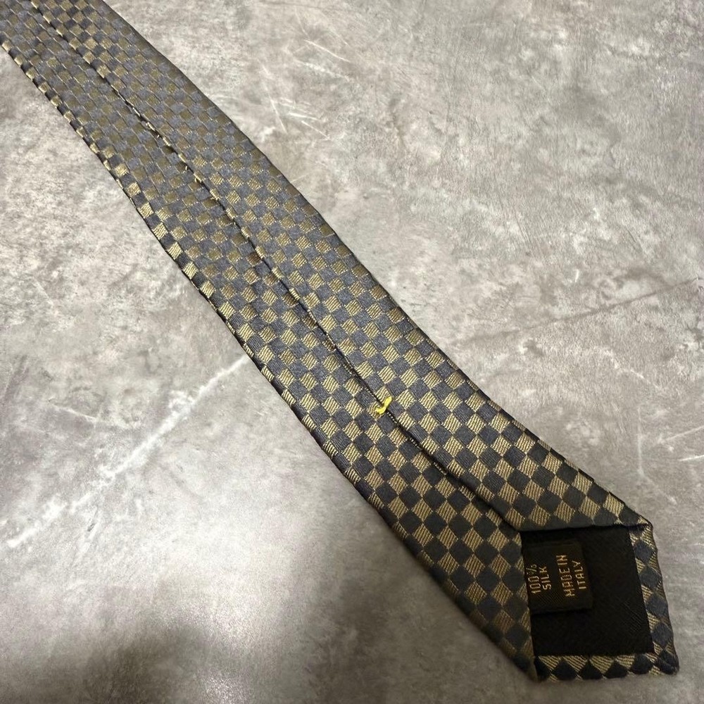 LOUIS VUITTON tie Monogram Damier Thick