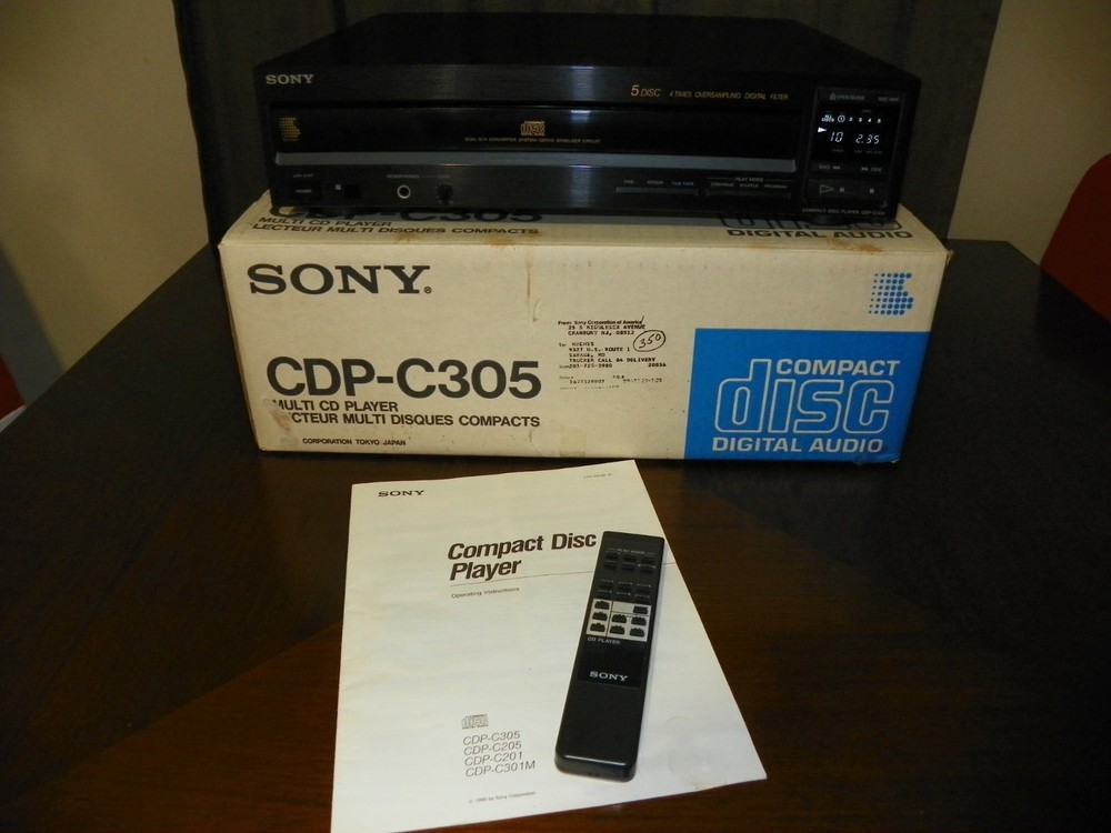 Sony CDP-C305 5 Disc CD Changer Vintage Multi CD Player