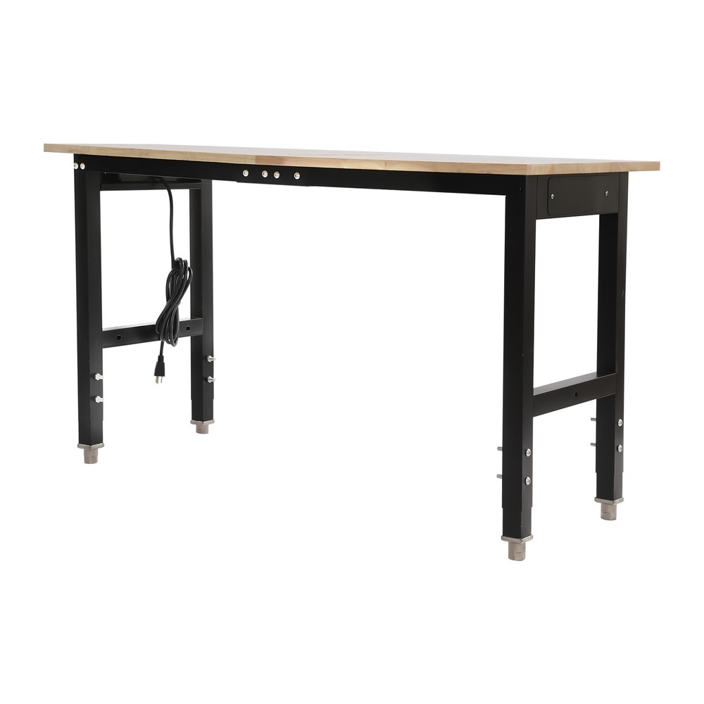 Adjustable Workbench Heavy-Duty Work Table Freestanding Rectangular Work Bench