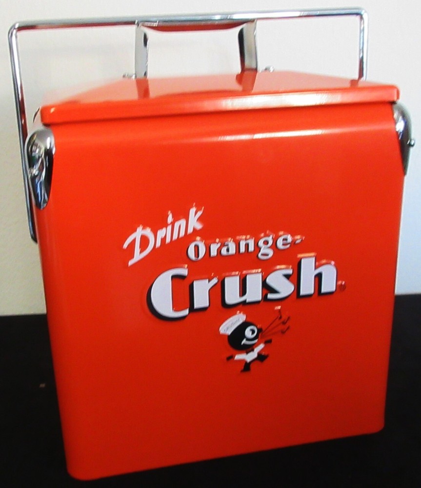 Orange Crush Six Pack Soda Cooler Embossed Lettering