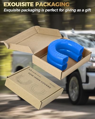 Tow Hook Covers Compatible with Chevy Silverado 1500,Custom Front Blue