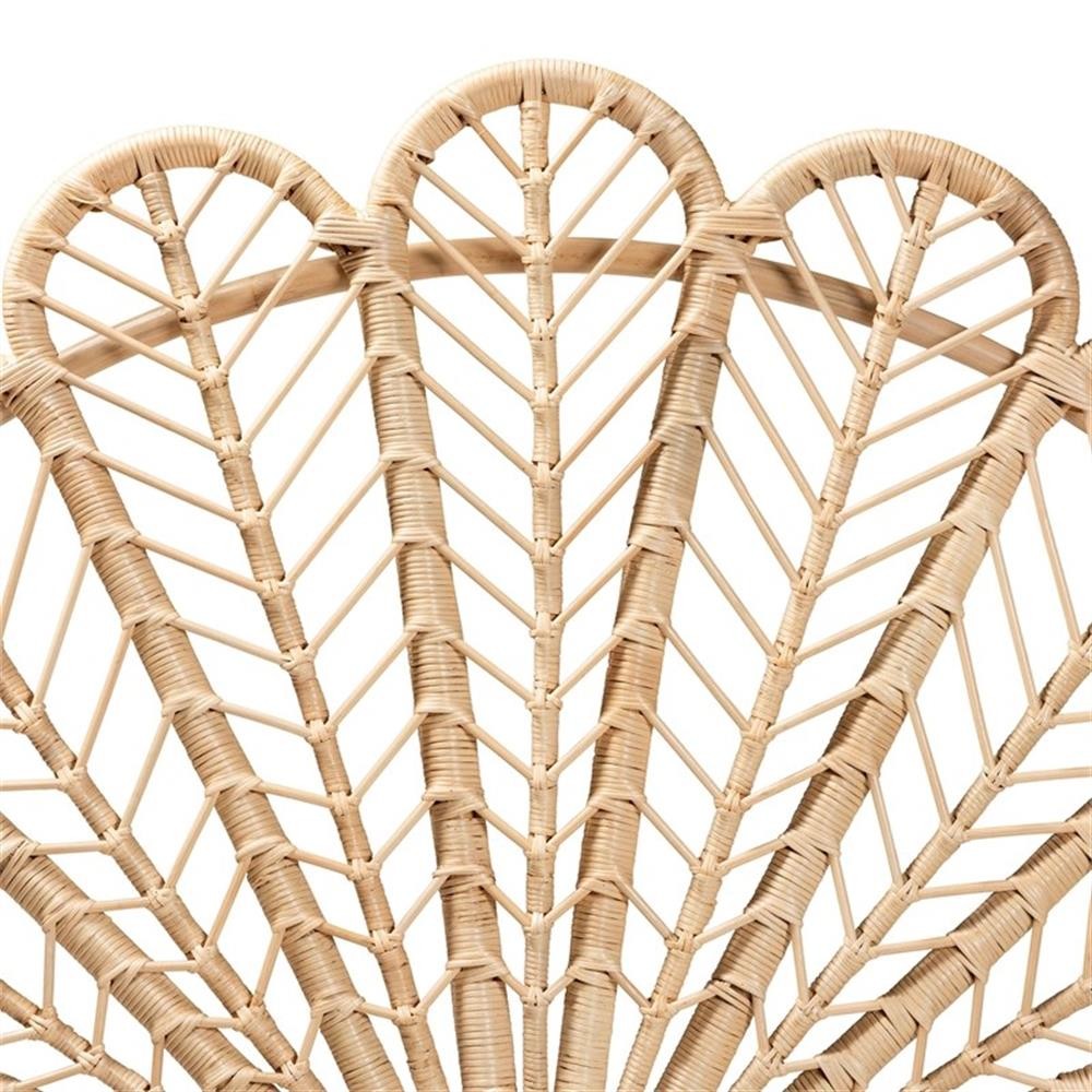 Baxton Studio Variel Modern Bohemian Rattan Queen Size Standalone Headboard