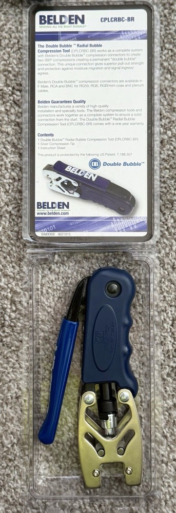 Belden CPLCRBC-BR Double Bubble Radial Bubble Compression Tool New Open Box